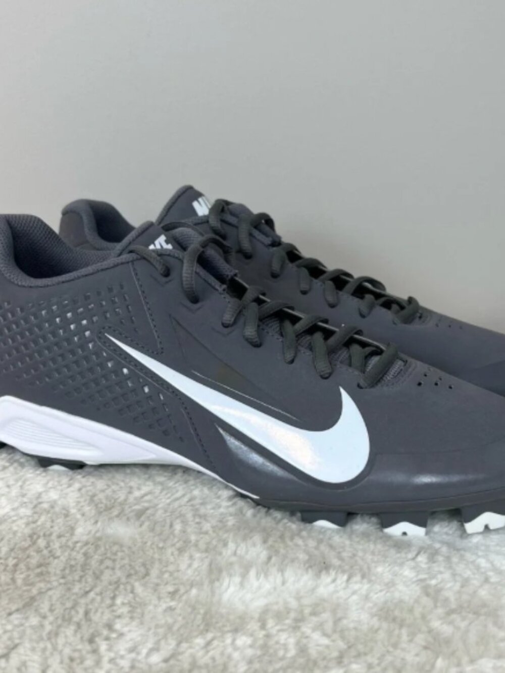 Nike Vapor Strike Dark Gray and White Athletic Cleats